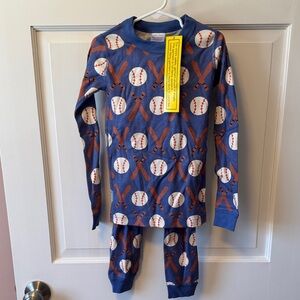 Hanna Andersson Blue Baseball Print Pajama Set